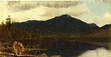 Mount Canvas Paintings - Mount Whiteface from Lake Placid
